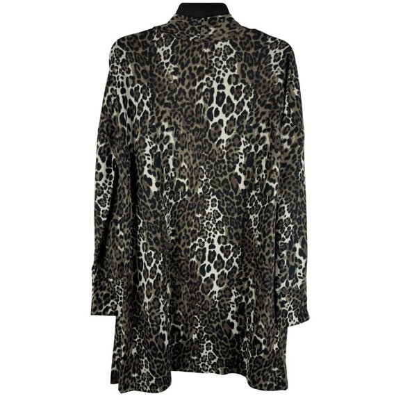 Sanctuary Womens Leopard Print Open Front Long Sleeve Cardigan Size S - Picture 2 of 7